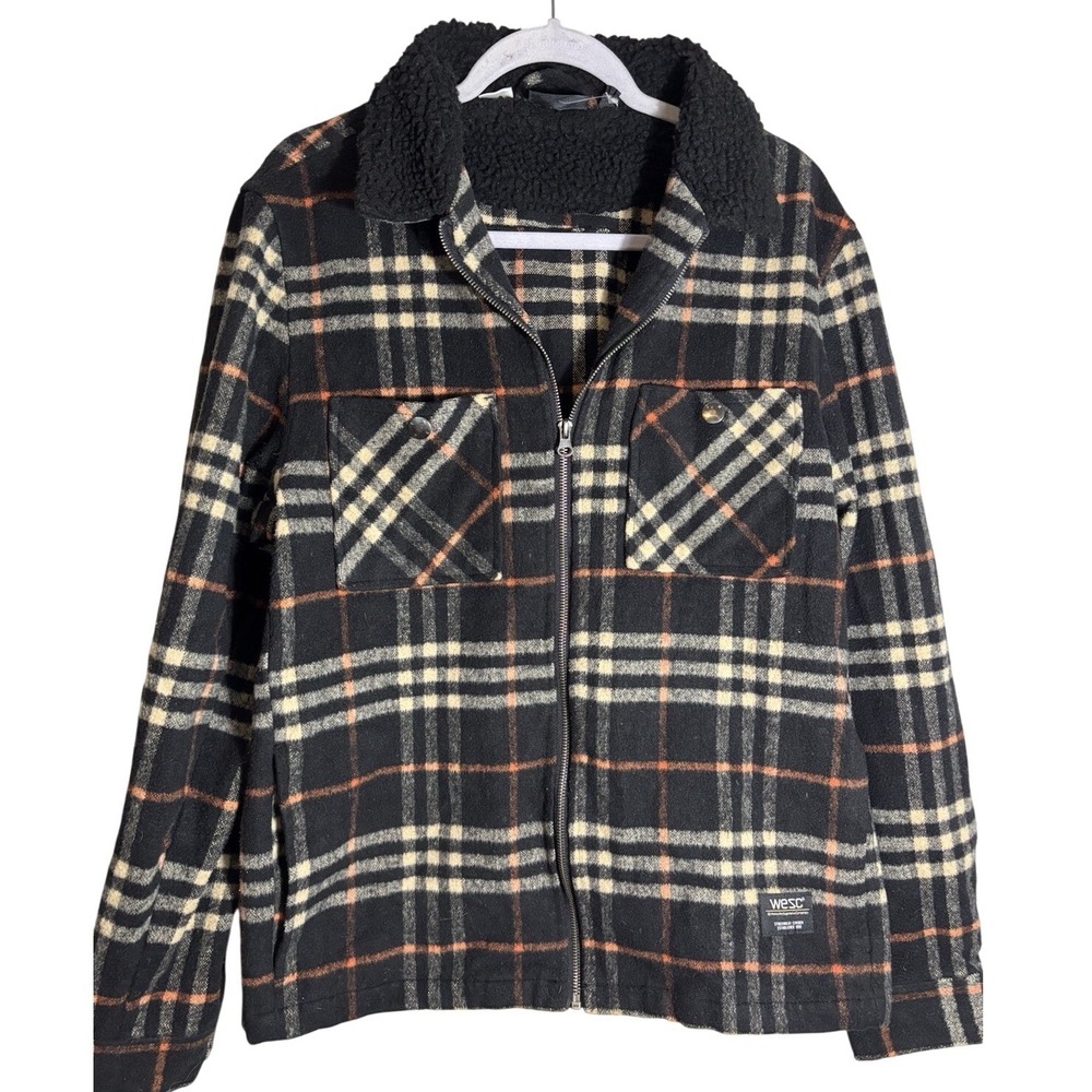 Wesc Plaid Liam Jacket Mens L/ Wmns XL Zip Up NWOT Made In Sweden Retail $150